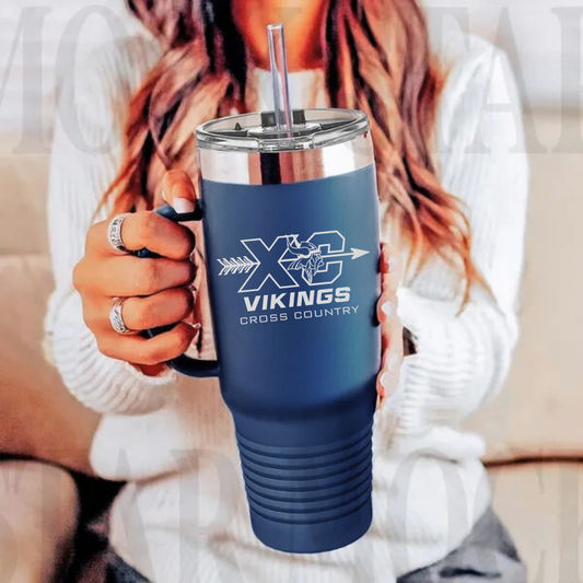 Cadillac Vikings Cross Country 40 oz Tumbler w/Lid - NAVY