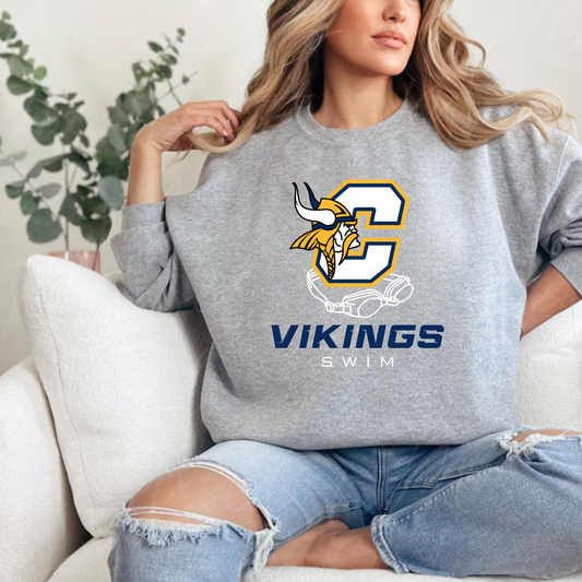Cadillac Vikings Swim ADULT Unisex Crewneck Sweatshirt