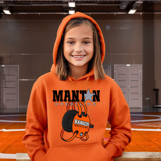 Manton Rangers Wrestling Unisex YOUTH Hoodie