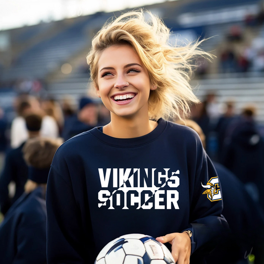 Cadillac Vikings Soccer ADULT Crewneck Sweatshirt