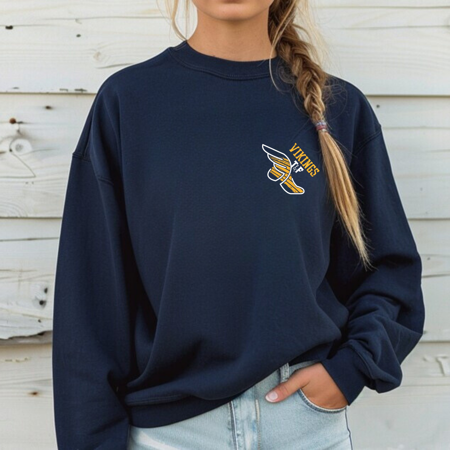 Cadillac Vikings Track & Field ADULT Crewneck Sweatshirt