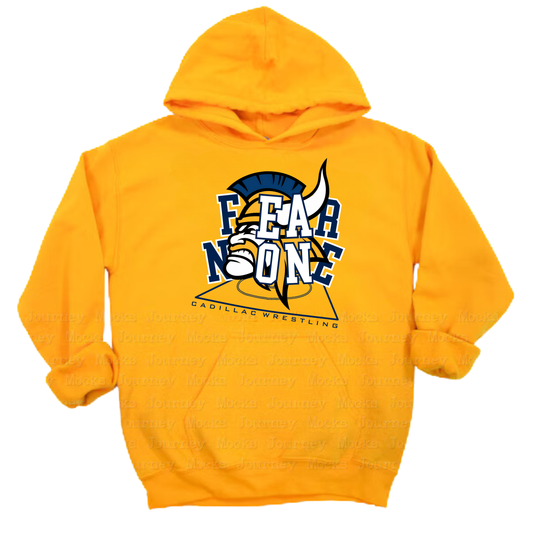 FEAR NONE Cadillac Vikings Wrestling Unisex YOUTH Hoodie