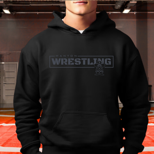 BLACKOUT Manton Rangers Wrestling ADULT Hoodie