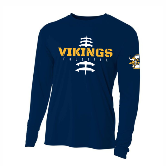 Cadillac Vikings Football DRI-FIT Cooling Performance Long-Sleeve T-Shirt