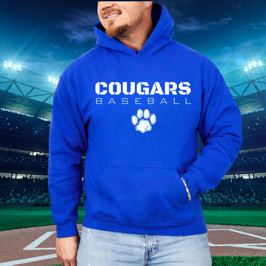 Great Lakes Cougars Baseball ADULT Hoodie
