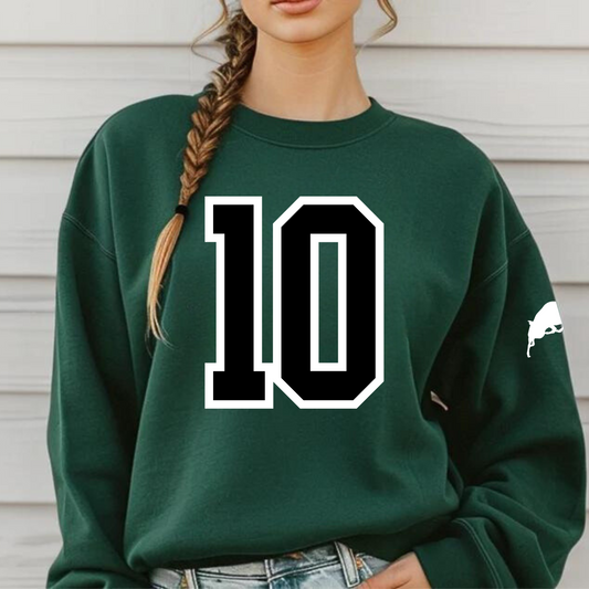 Pine River Bucks Varsity Number ADULT Crewneck Sweatshirt