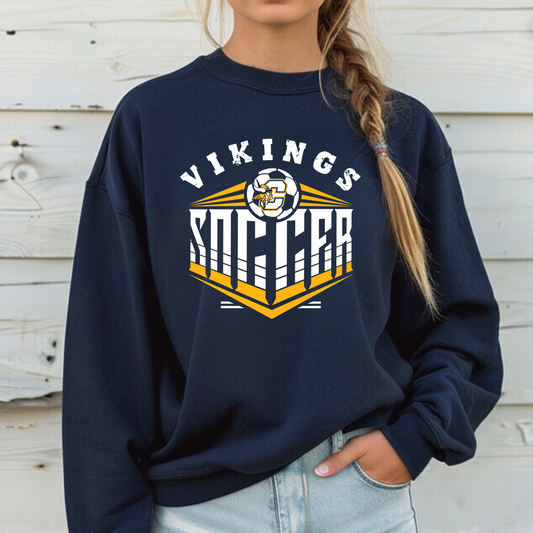 Cadillac Vikings Soccer ADULT Crewneck Sweatshirt