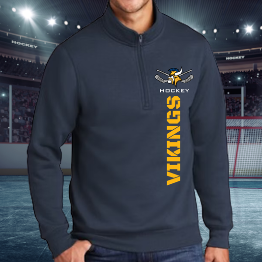 Cadillac Vikings Hockey ADULT 1/4-Zip Pullover Sweatshirt