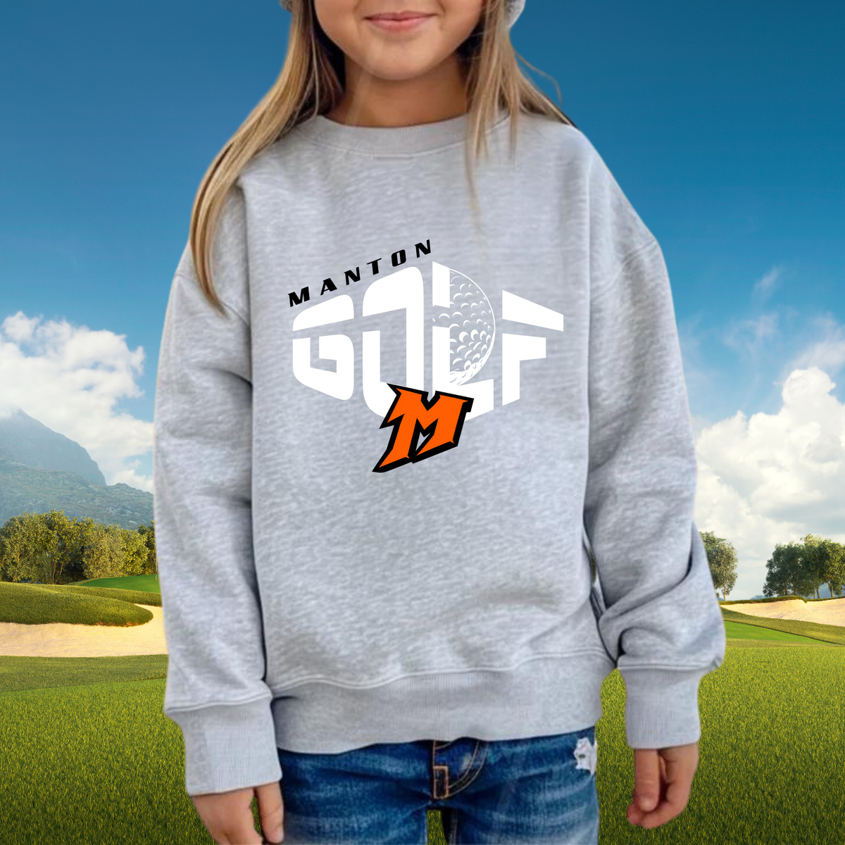 Manton Rangers Golf YOUTH Crewneck Sweatshirt