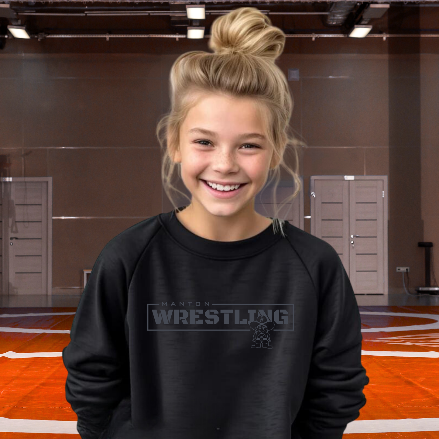 BLACKOUT Manton Rangers Wrestling YOUTH Crewneck Sweatshirt