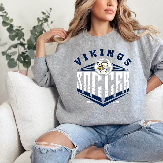 Cadillac Vikings Soccer ADULT Crewneck Sweatshirt