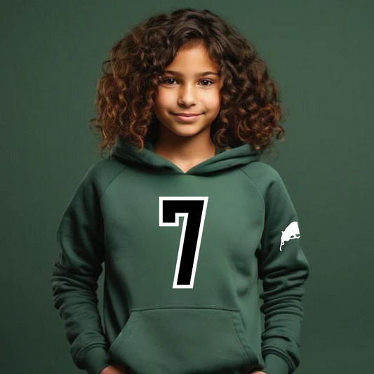 Pine River Bucks Varsity Number YOUTH Hoodie