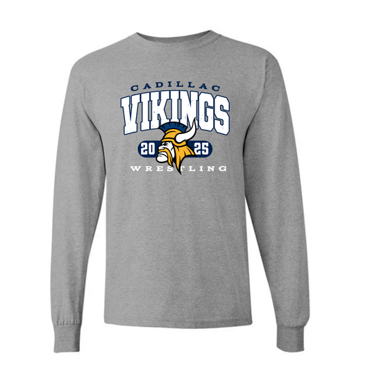 Cadillac Vikings Wrestling UNISEX Long-Sleeve T-Shirt
