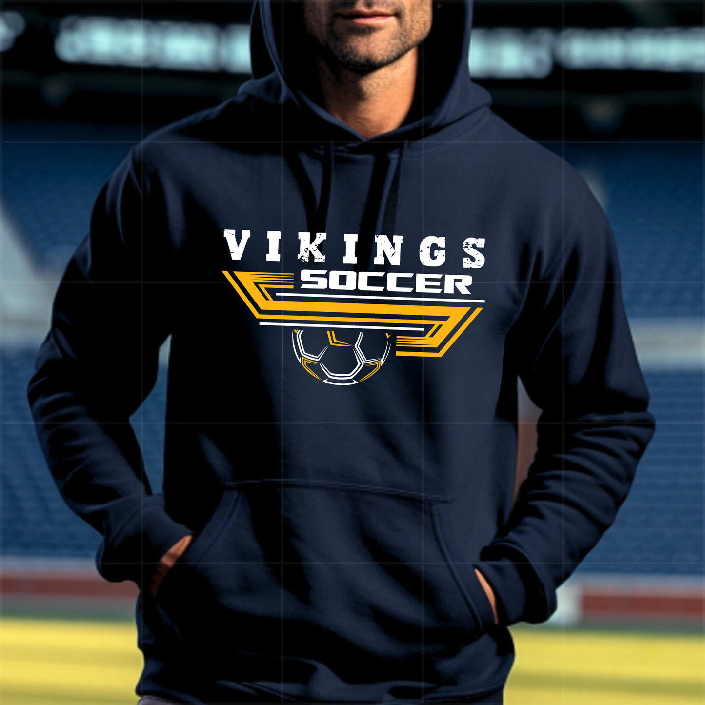 Cadillac Vikings Soccer ADULT Hoodie