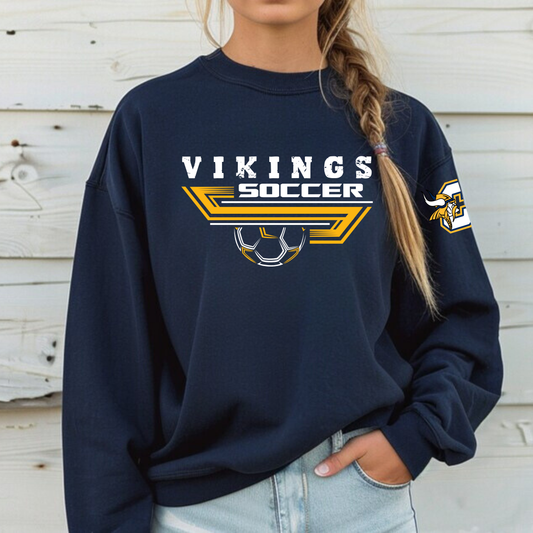Cadillac Vikings Soccer ADULT Crewneck Sweatshirt