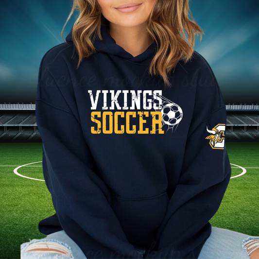 Cadillac Vikings Soccer ADULT Hoodie