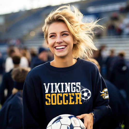 Cadillac Vikings Soccer ADULT Crewneck Sweatshirt