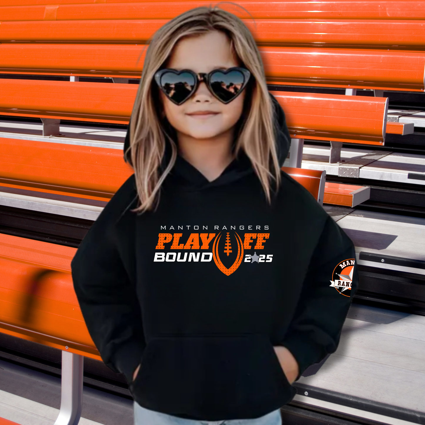 PLAYOFF BOUND 2025 Manton Rangers Football Unisex YOUTH Hoodie