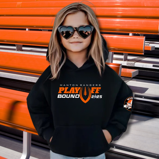 PLAYOFF BOUND 2025 Manton Rangers Football Unisex YOUTH Hoodie