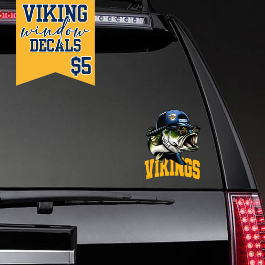 Let's Go Vikings Largemouth Bass Decal