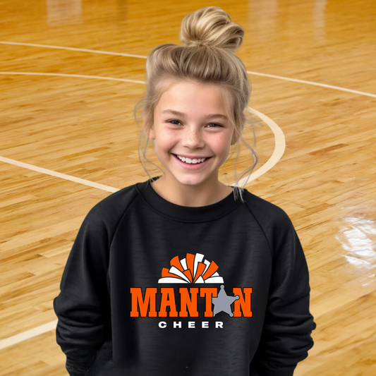 Manton Rangers Cheer YOUTH Crewneck Sweatshirt