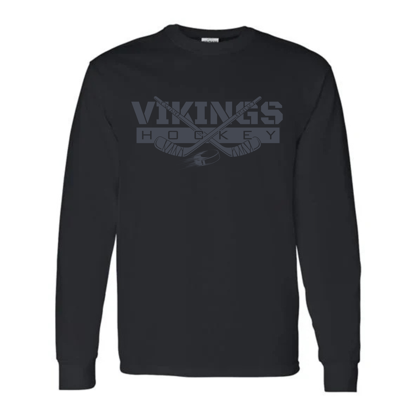 BLACKOUT Cadillac Vikings Hockey UNISEX Long-Sleeve T-Shirt