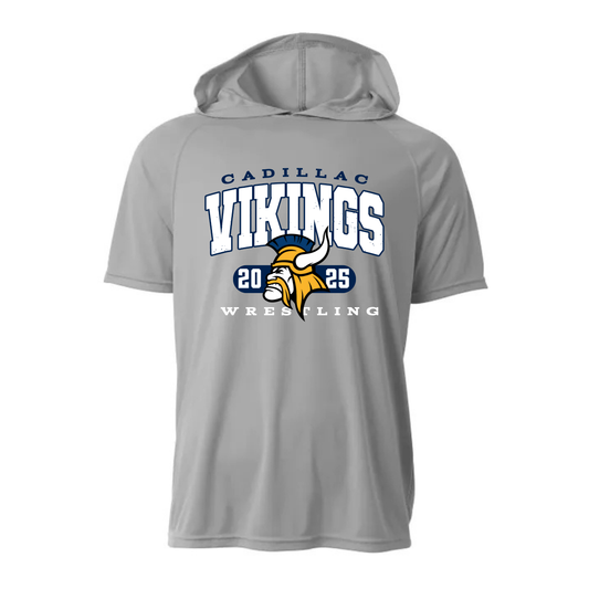 Cadillac Vikings Wrestling DRI-FIT Cooling Performance Hooded T-Shirt