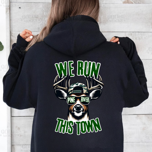 We Run this Town Bucks Cross Country Adult Hoodie