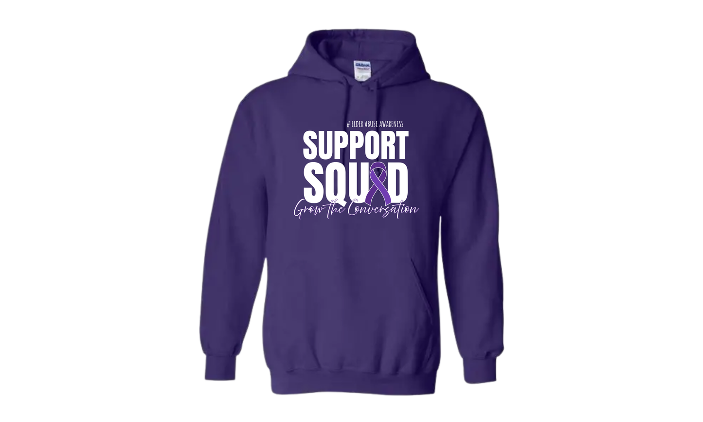 SUPPORT SQUAD - Elder Abuse Awareness Hoodie (DARK PURPLE)