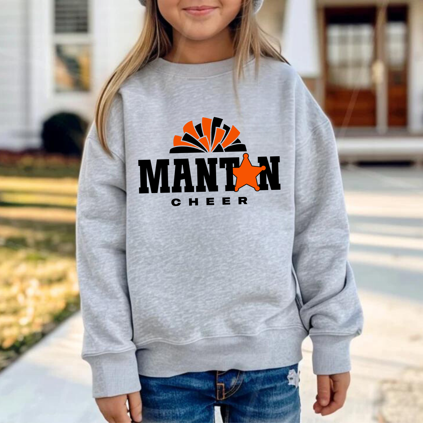 Manton Rangers Cheer YOUTH Crewneck Sweatshirt