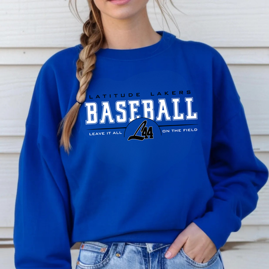 Latitude 44 Lakers Baseball ADULT Crewneck Sweatshirt