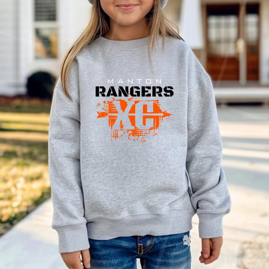 Manton Rangers Cross Country YOUTH Crewneck Sweatshirt