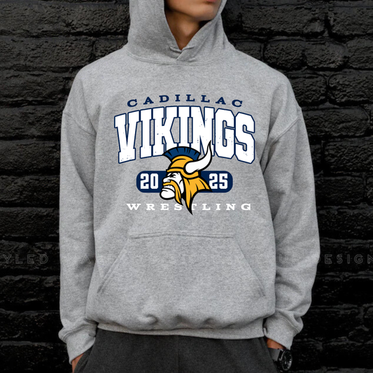 Cadillac Vikings Wrestling Unisex YOUTH Hoodie