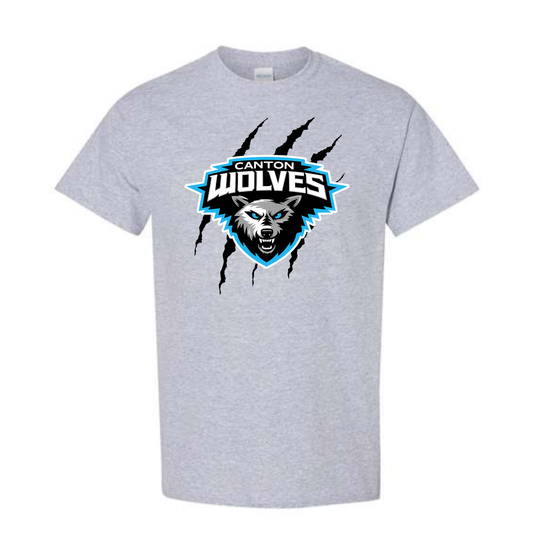 Canton Wolves Hockey UNISEX T-Shirt - SPORT GREY