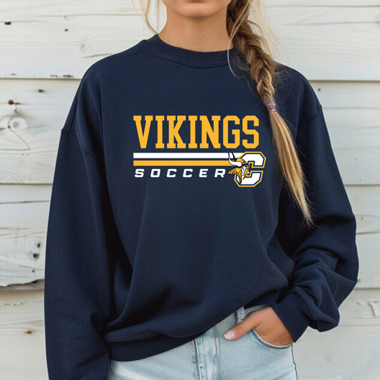 Cadillac Vikings Soccer ADULT Unisex Crewneck Sweatshirt