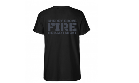 BLACKOUT EDITION Cherry Grove Fire Department UNISEX T-Shirt - BLACK