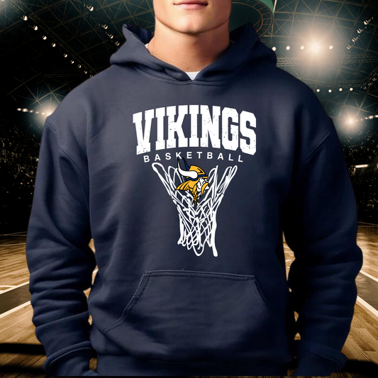 Vikings Basketball ADULT Hoodie