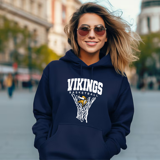 Vikings Basketball ADULT Hoodie