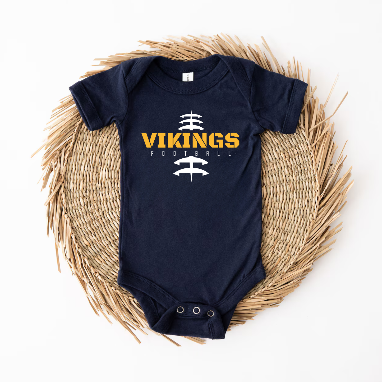 Cadillac Vikings Football Baby Bodysuit