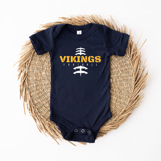 Cadillac Vikings Football Baby Bodysuit