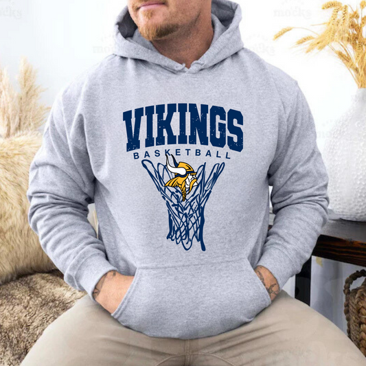 Vikings Basketball ADULT Hoodie