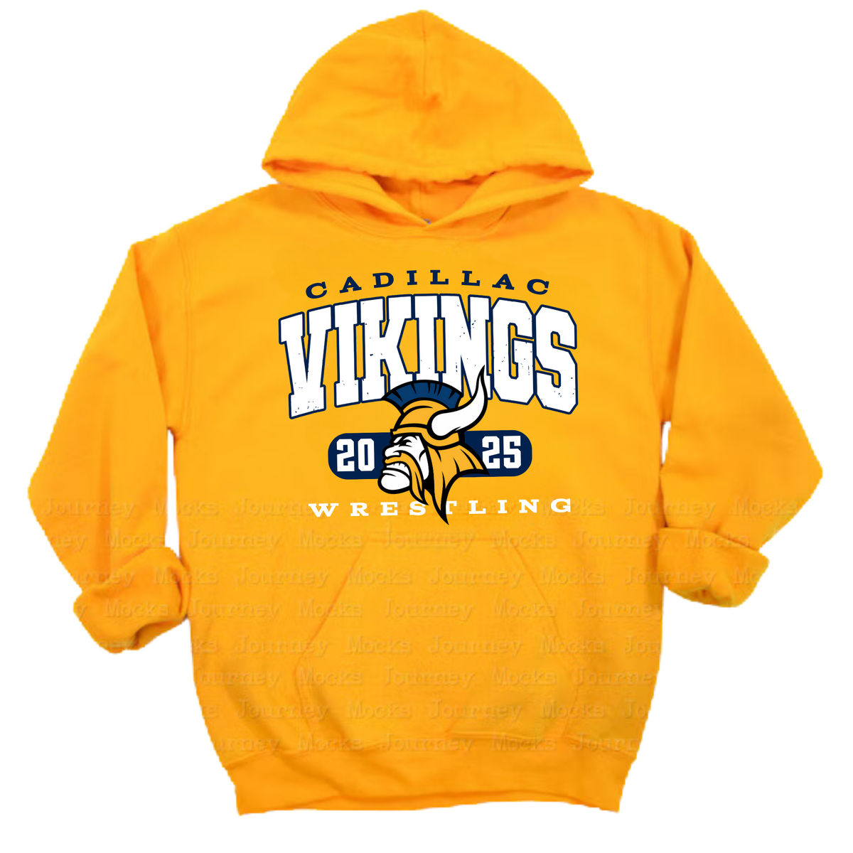 Cadillac Vikings Wrestling ADULT Hoodie