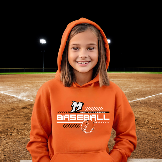 Manton Rangers Baseball Unisex YOUTH Hoodie