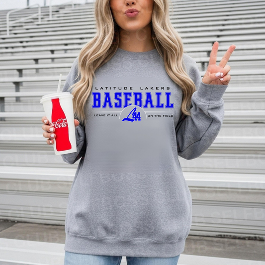 Latitude 44 Lakers Baseball ADULT Crewneck Sweatshirt