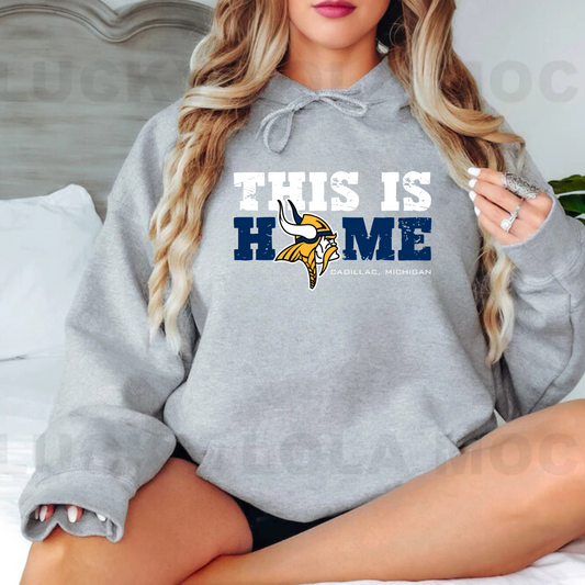 THIS IS HOME Cadillac Vikings Homecoming ADULT Hoodie