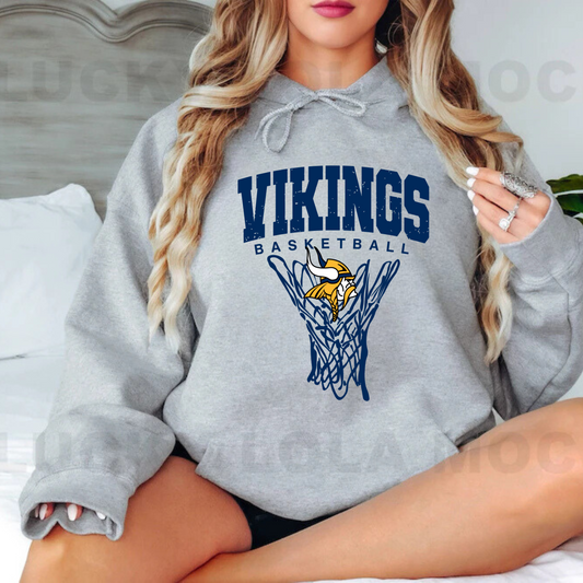 Vikings Basketball ADULT Hoodie