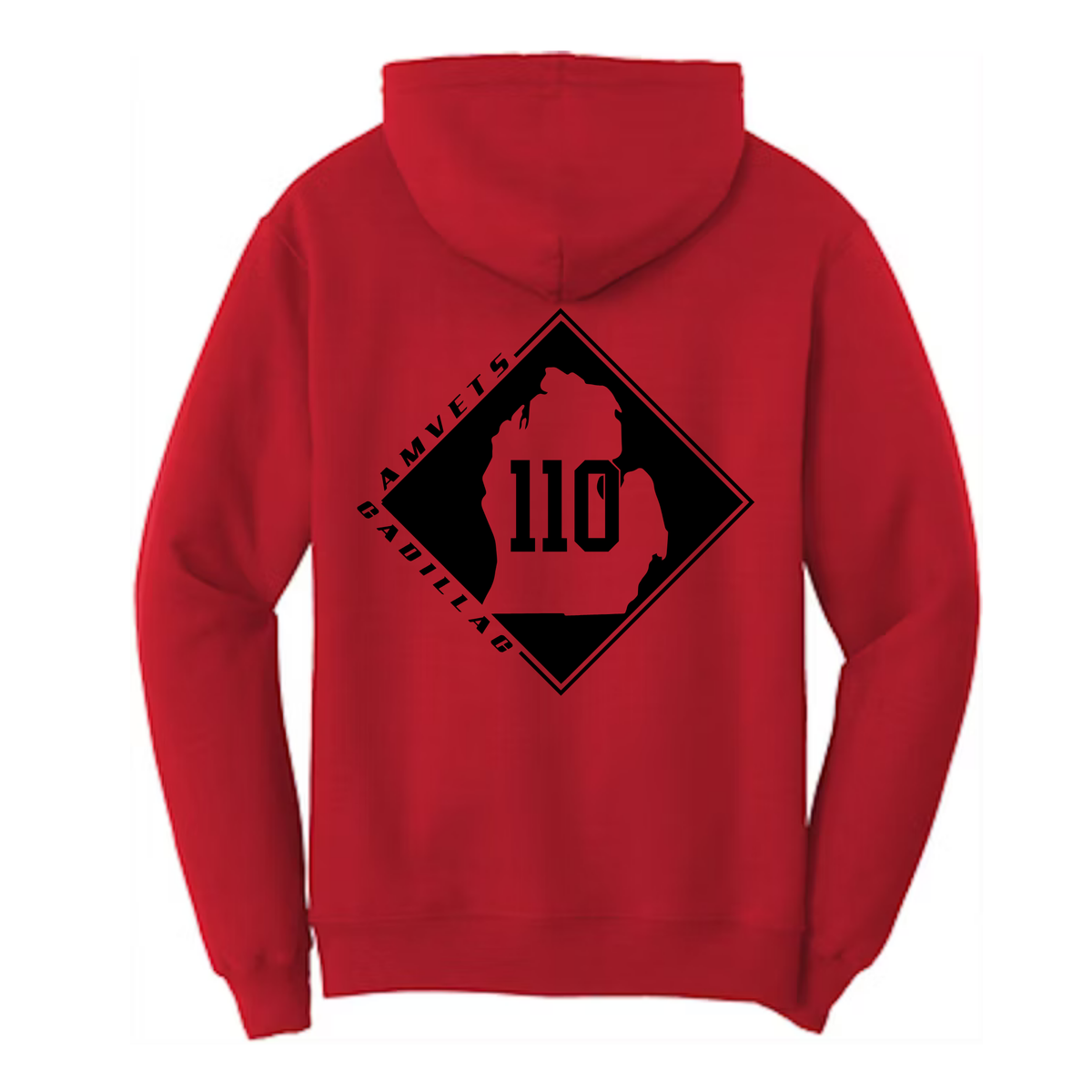 AMVETS Post #110 Hoodie (PC78H) - RED