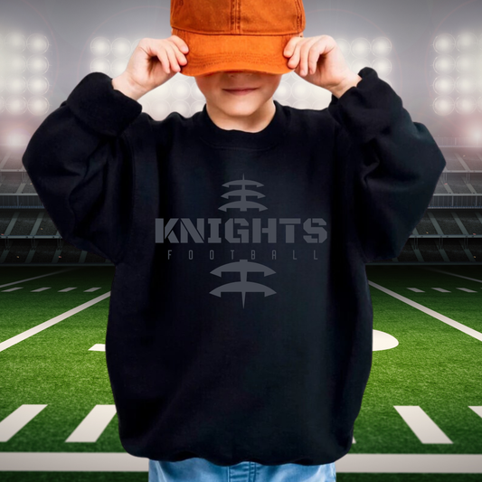 BLACKOUT Knights Junior Football YOUTH Crewneck Sweatshirt
