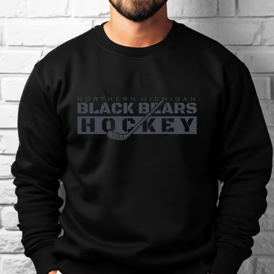 BLACKOUT Black Bears Hockey ADULT Crewneck Sweatshirt