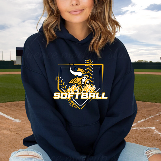 Cadillac Vikings Softball ADULT Hoodie